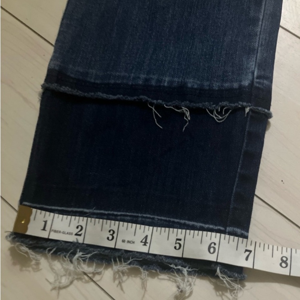 Dual Tone Denim Distressed Ankle Jeans - Picture 11 of 12